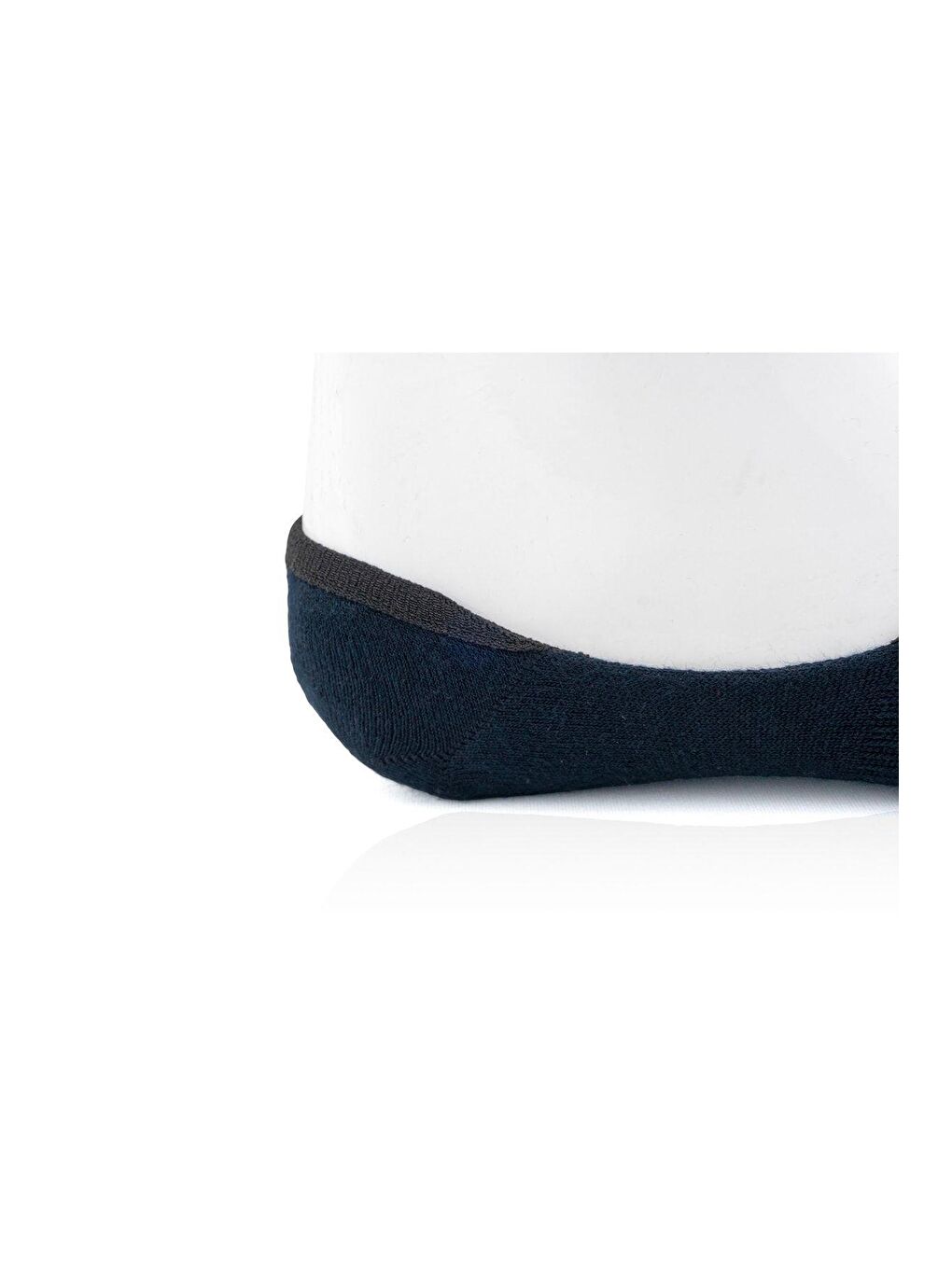 6'lı Erkek Lacivert Bambu Dikişsiz Silikonlu Kaydırmaz Topuk Kaliteli Görünmez Babet Çorap-5