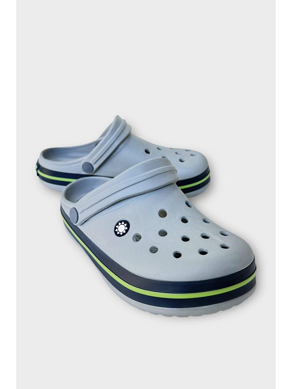 Unisex Comfort Hafif Medikal Hemşire Sabo Terlik Gri - Yeşil-1