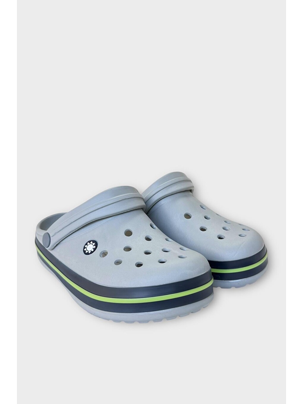 Unisex Comfort Hafif Medikal Hemşire Sabo Terlik Gri - Yeşil-2