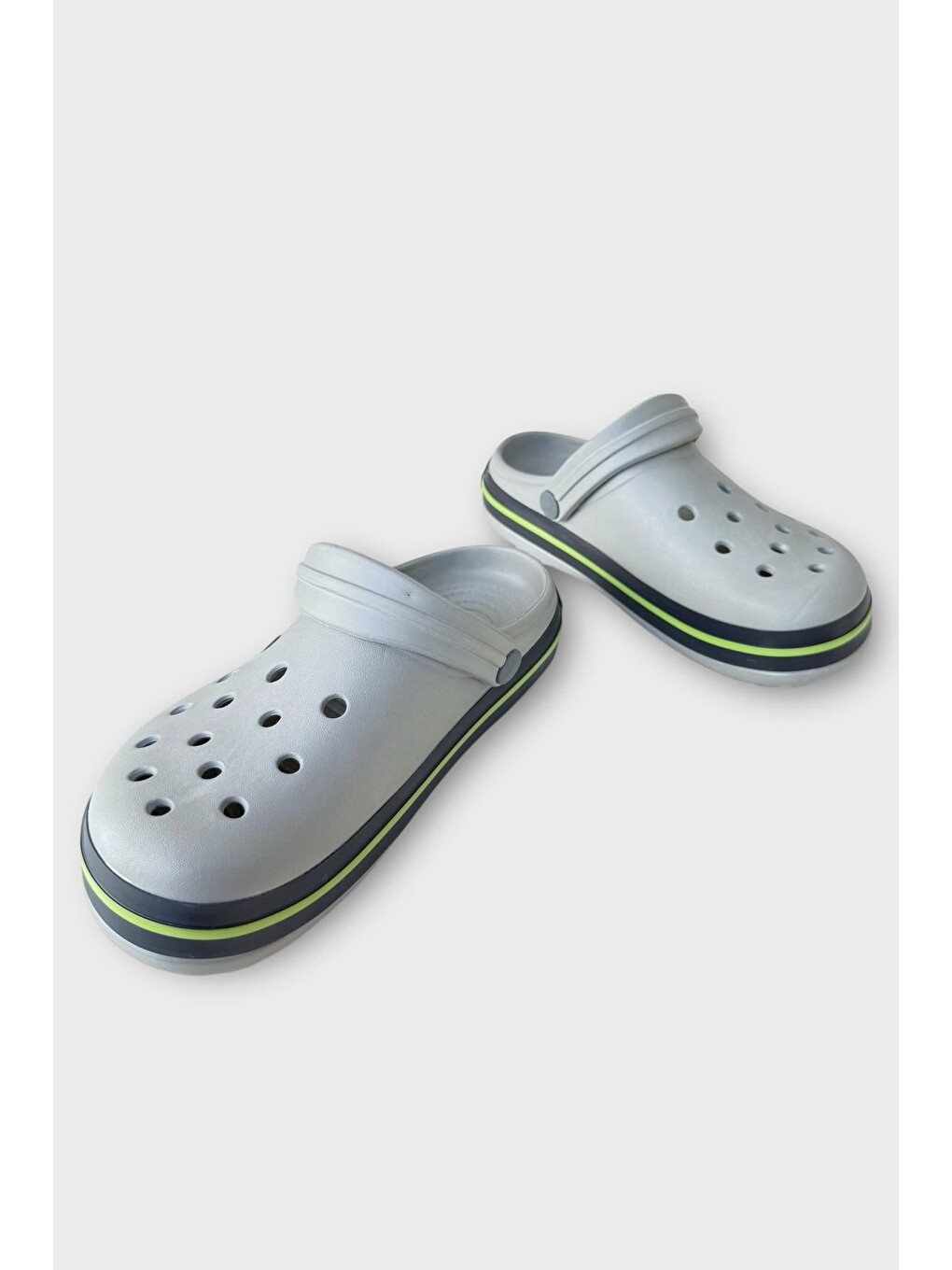 Unisex Comfort Hafif Medikal Hemşire Sabo Terlik Gri - Yeşil-3