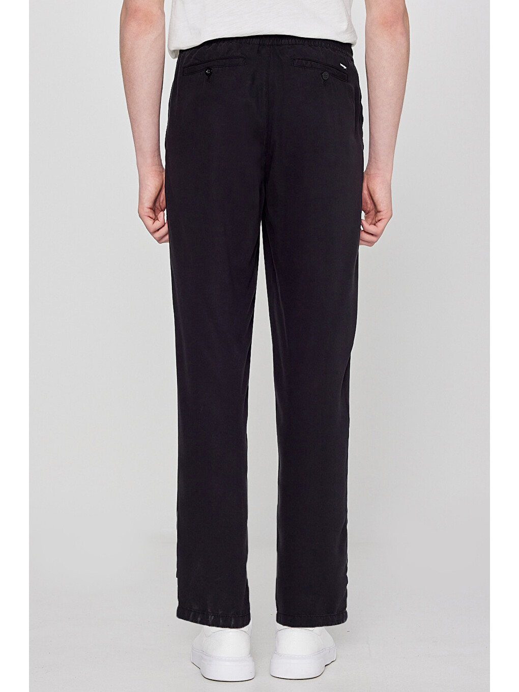 Regular Fit Siyah Pantolon-4