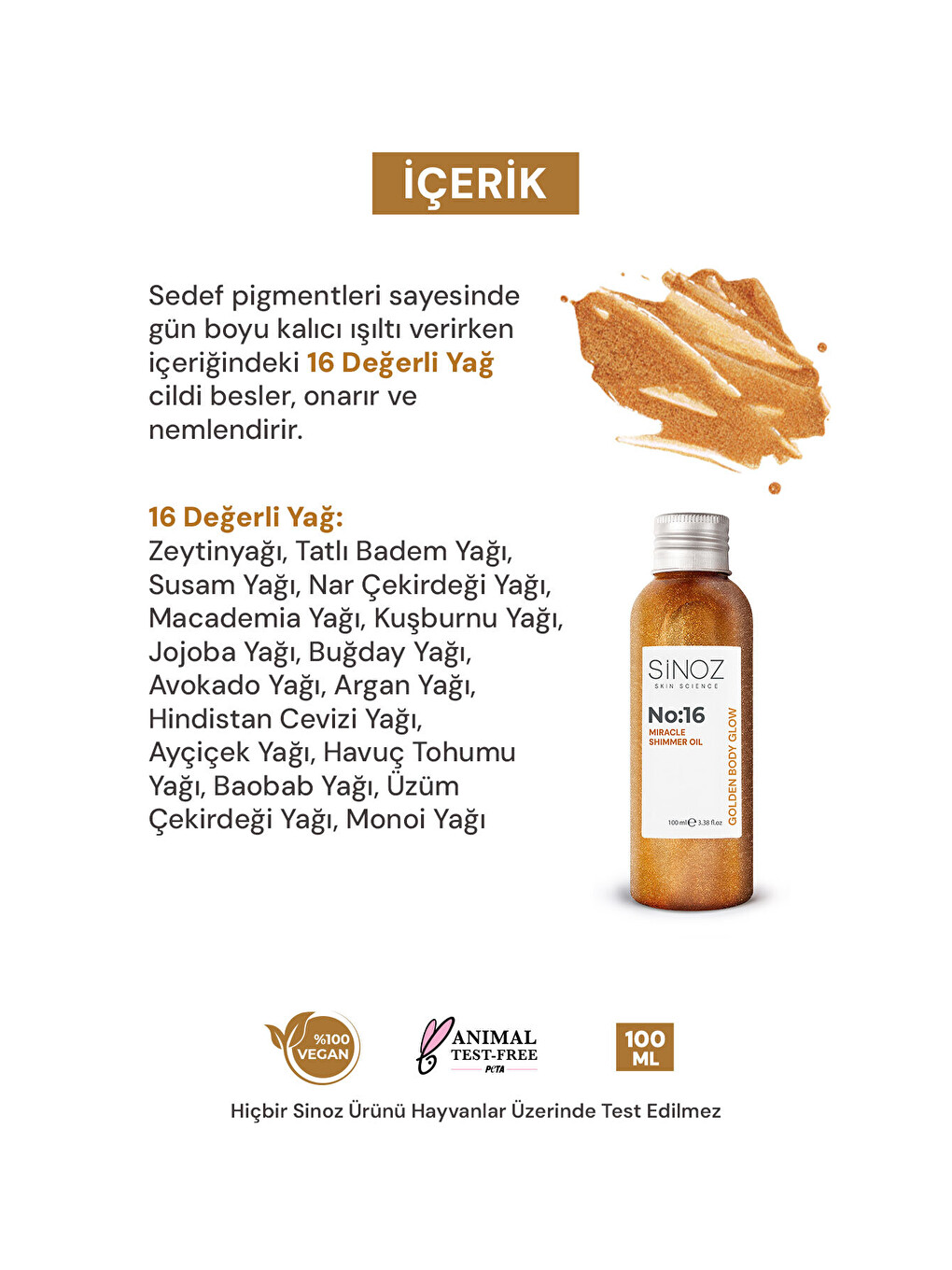 No:16 Mucizevi Işıltılı Saç Ve Vücut Bakım Yağı 100 Ml - Parıltılı Nemlendirici Bakım-2