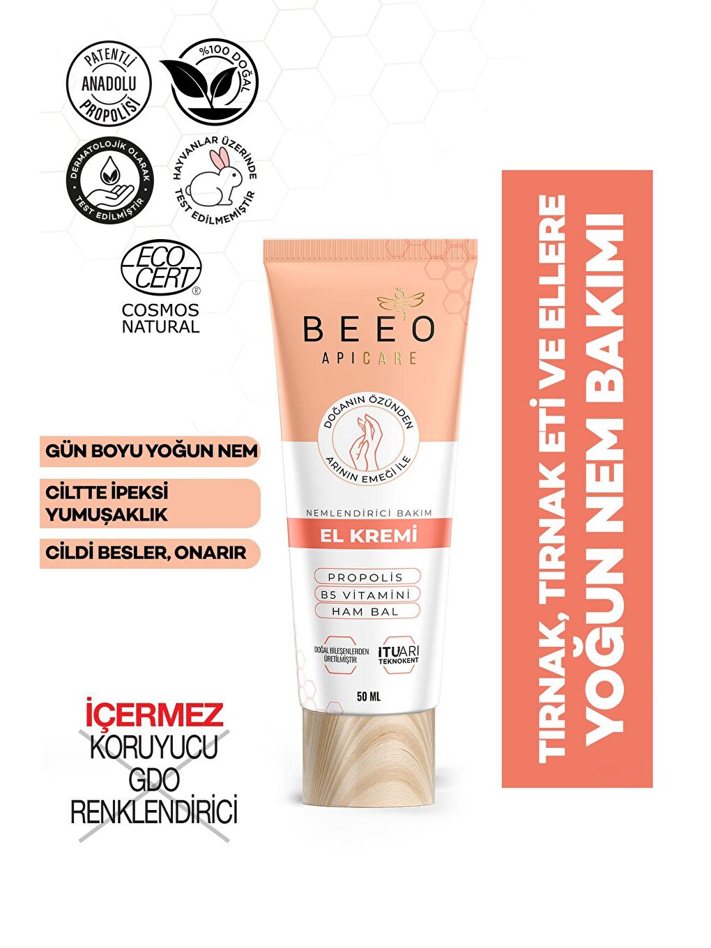 bee'o propolis Pembe Apicare El Kremi 50 Ml