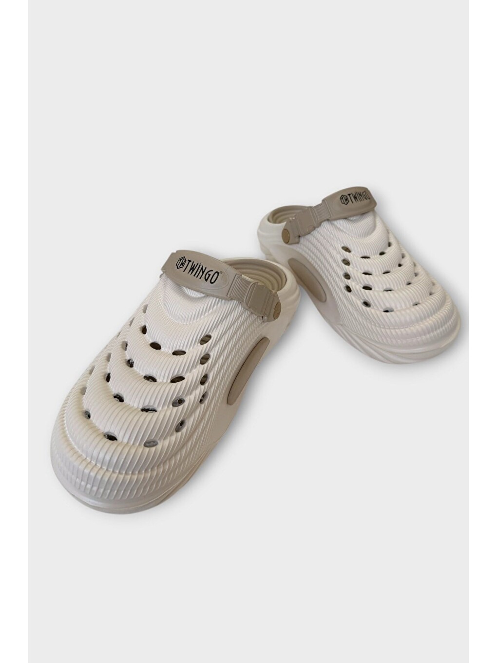 Hasır Desenli Unisex Sabo Terlik Bej-2