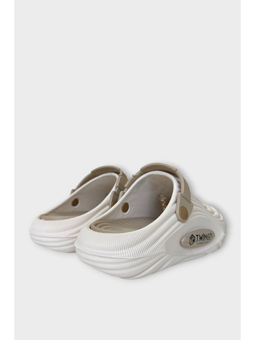 Hasır Desenli Unisex Sabo Terlik Bej-3