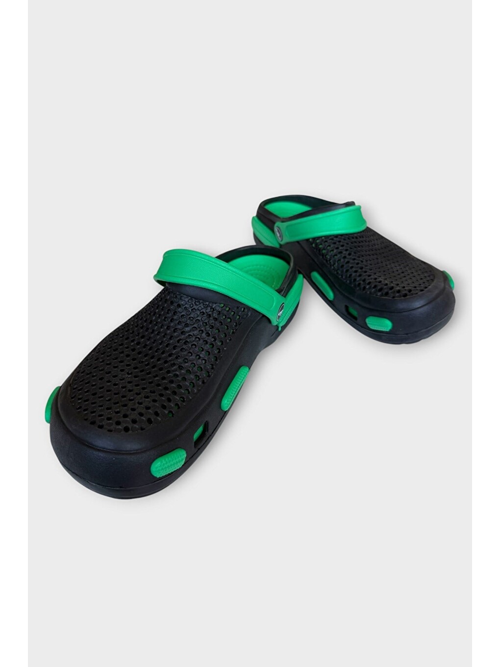 Unisex Comfort Medikal Hemşire Sabo Terlik Siyah - Yeşil-3