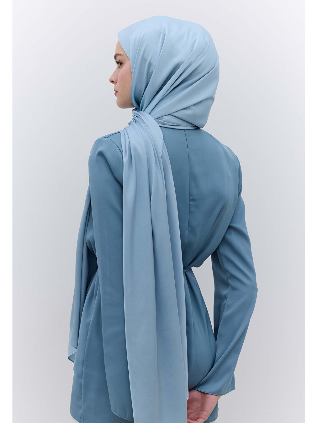 İpeksi Elegance Şal Açık Mavi-3