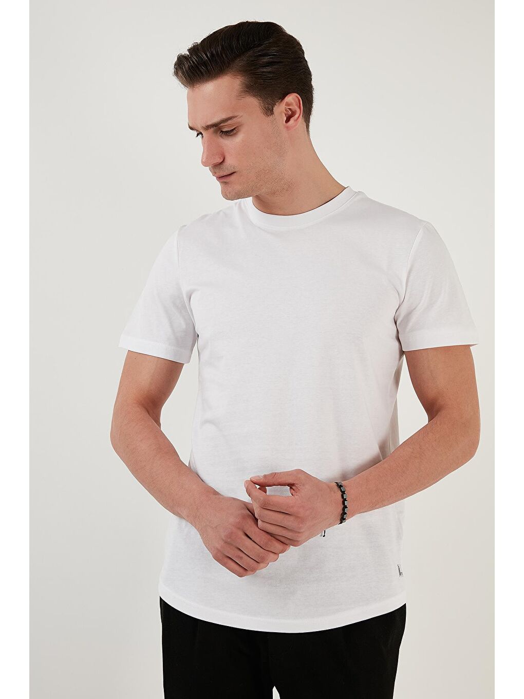 Buratti Beyaz % 100 Pamuk Regular Fit Bisiklet Yaka T shirt 5902511 - 3