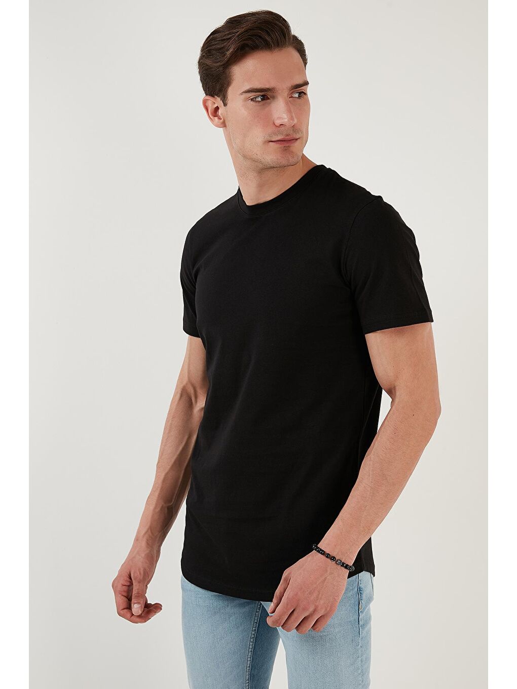 Buratti Siyah % 100 Pamuk Regular Fit Bisiklet Yaka T shirt 5902511 - 1