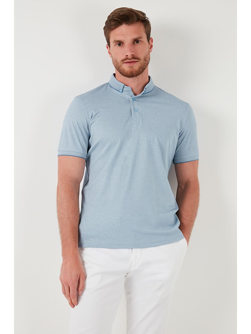 Buratti Mavi Slim Fit Polo Yaka Kısa Kollu Erkek Tişört 646R1000 - 2