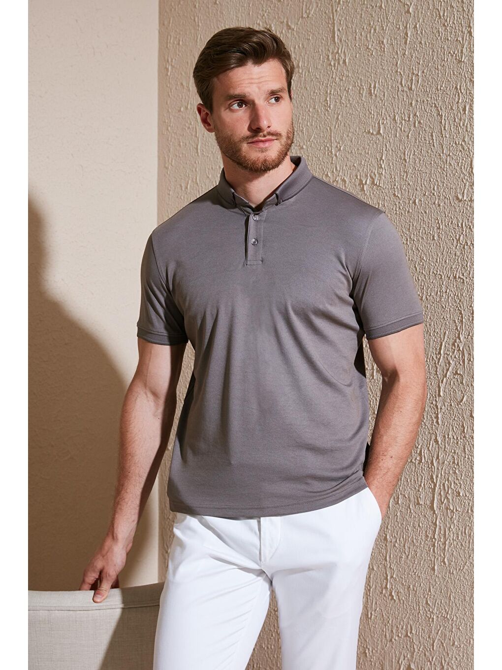 Buratti Vizon Slim Fit Polo Yaka Kısa Kollu Erkek Tişört 646R1000