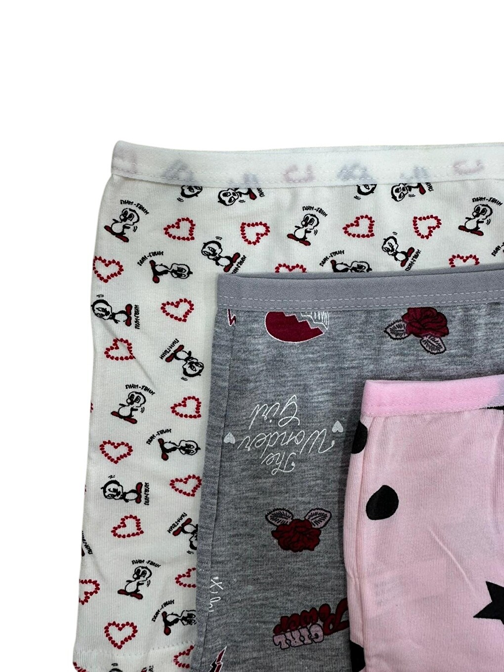 Karışık Kız Çocuk Boxer 3'lü Paket-1