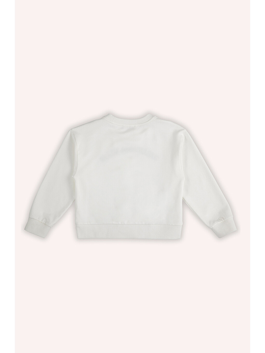 Kız Çocuk Nakış Detaylı Ekru Sweatshirt-1