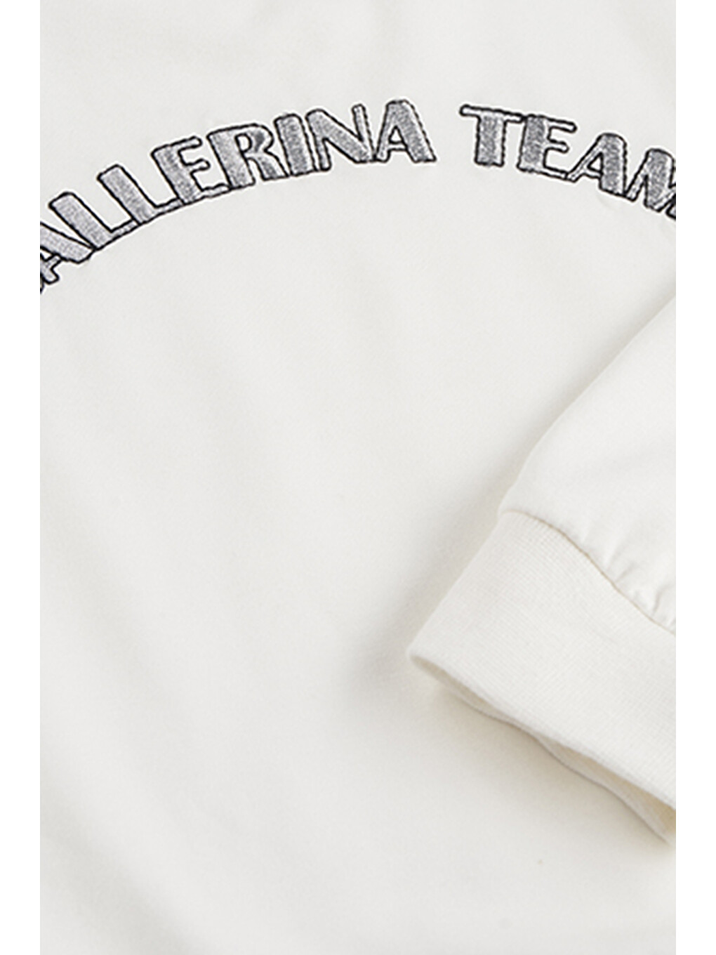 Kız Çocuk Nakış Detaylı Ekru Sweatshirt-2
