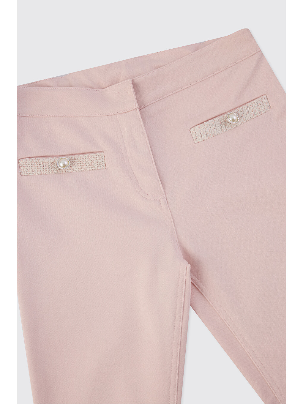 Kız Çocuk Süs Cepli Pembe Pantolon-2