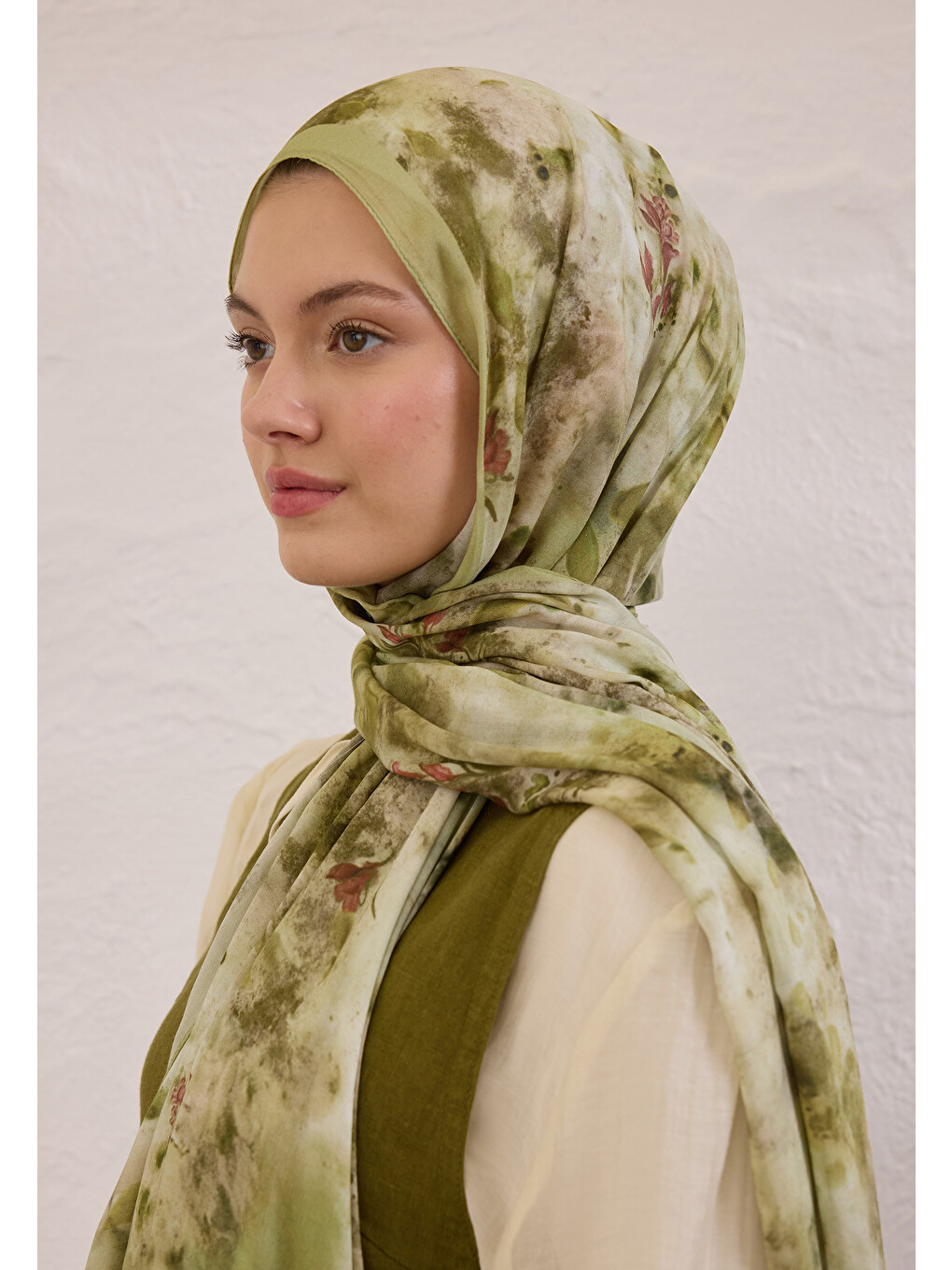 Naomı Desen Rami Şal Soft Yeşil-4