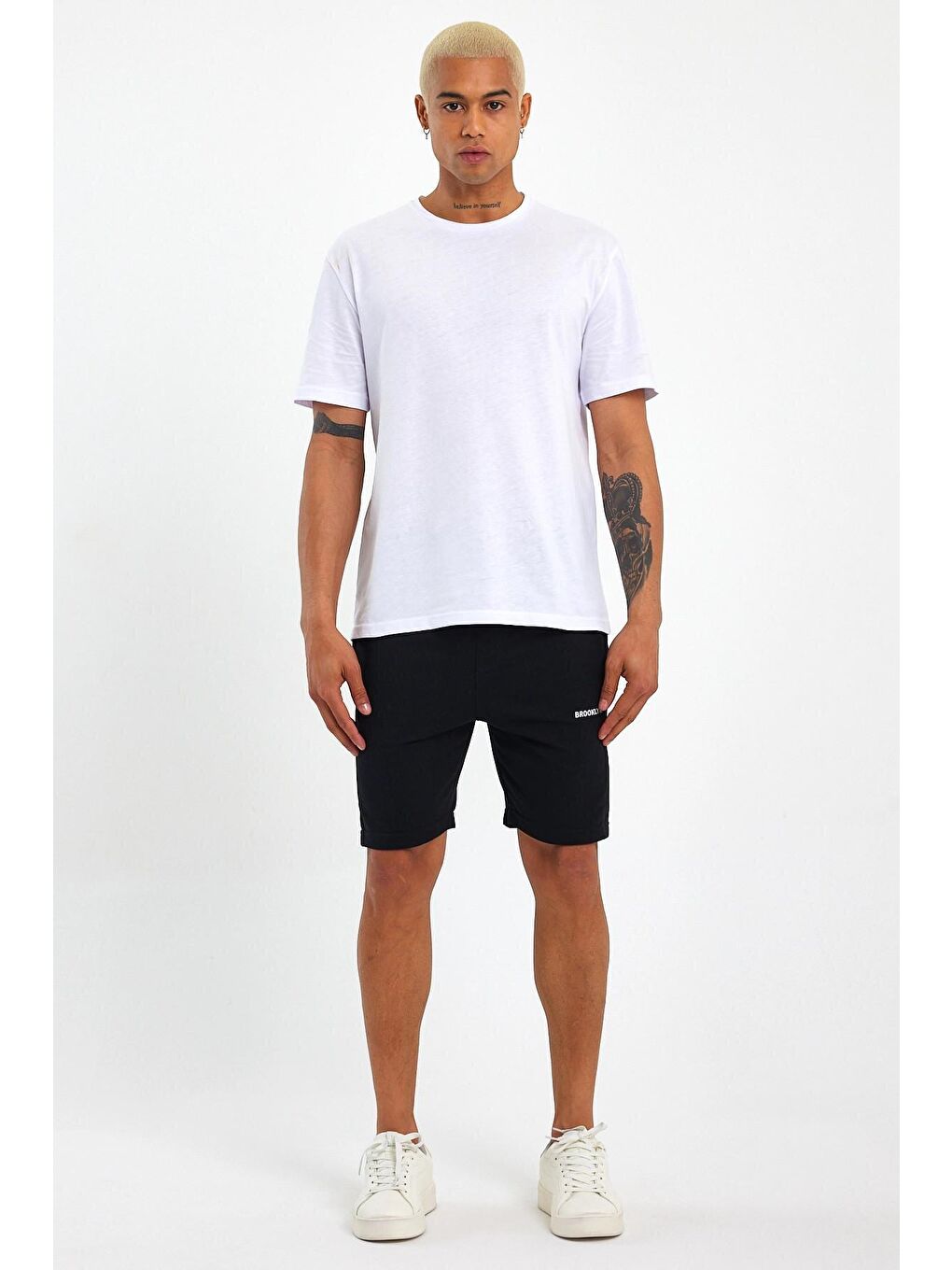 Süperlife Siyah Slim Fit Air Brooklyn Baskılı Erkek Şort SPR 2020Y09 - 3