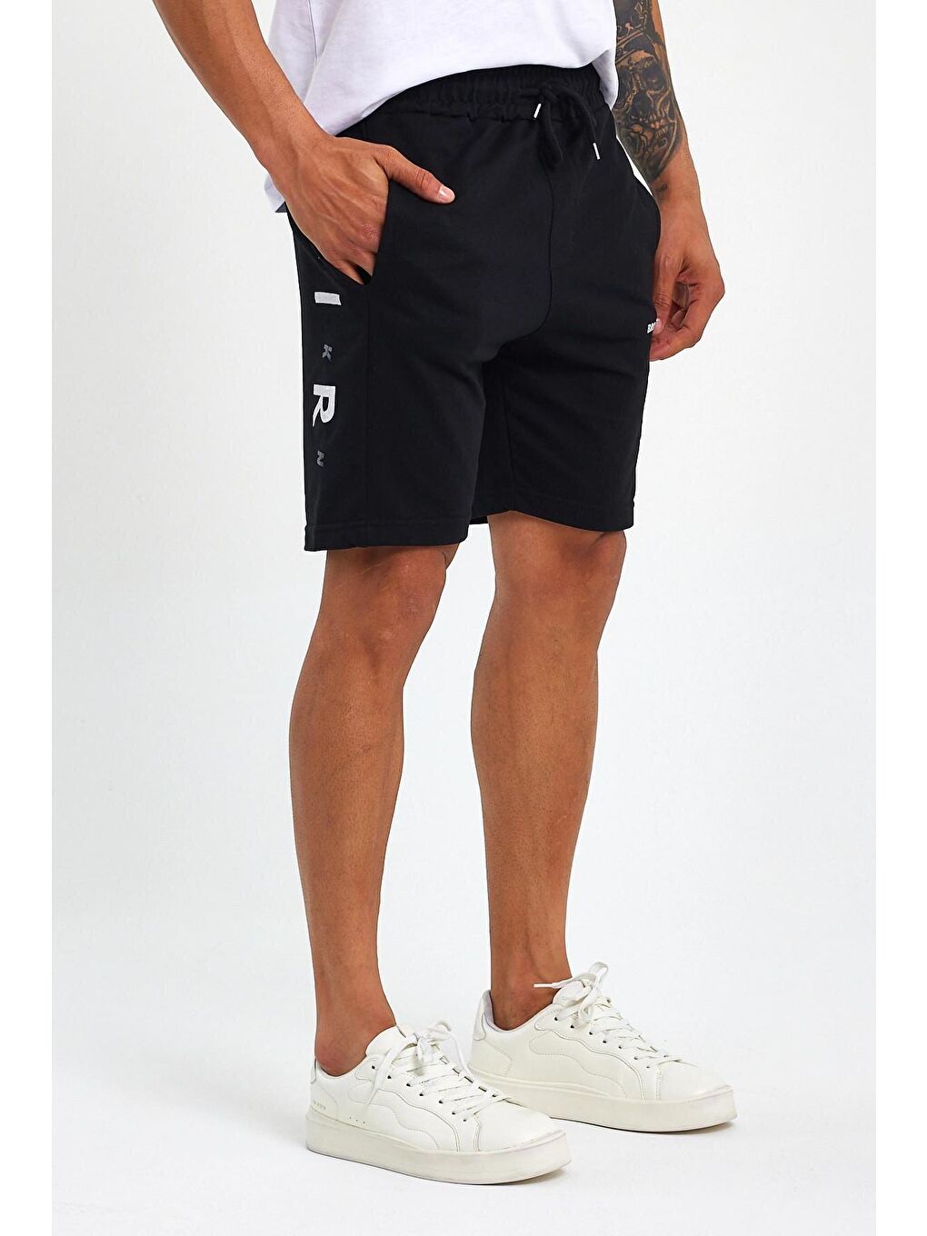Süperlife Siyah Slim Fit Air Brooklyn Baskılı Erkek Şort SPR 2020Y09 - 4