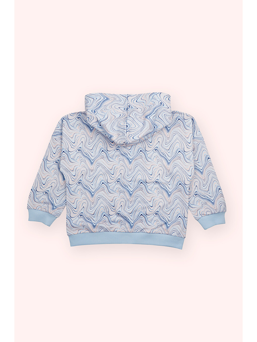 Kız Çocuk Fermuarlı Mavi Sweatshirt-2
