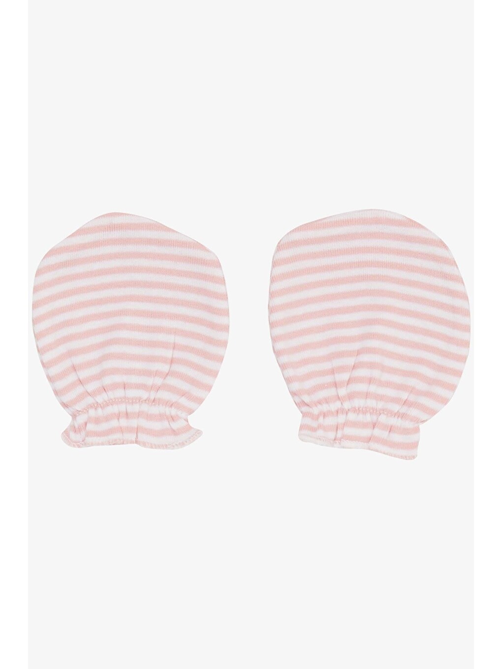 Yenidoğan Bebek Eldiveni Çizgili Pembe (7 X 9 Cm)