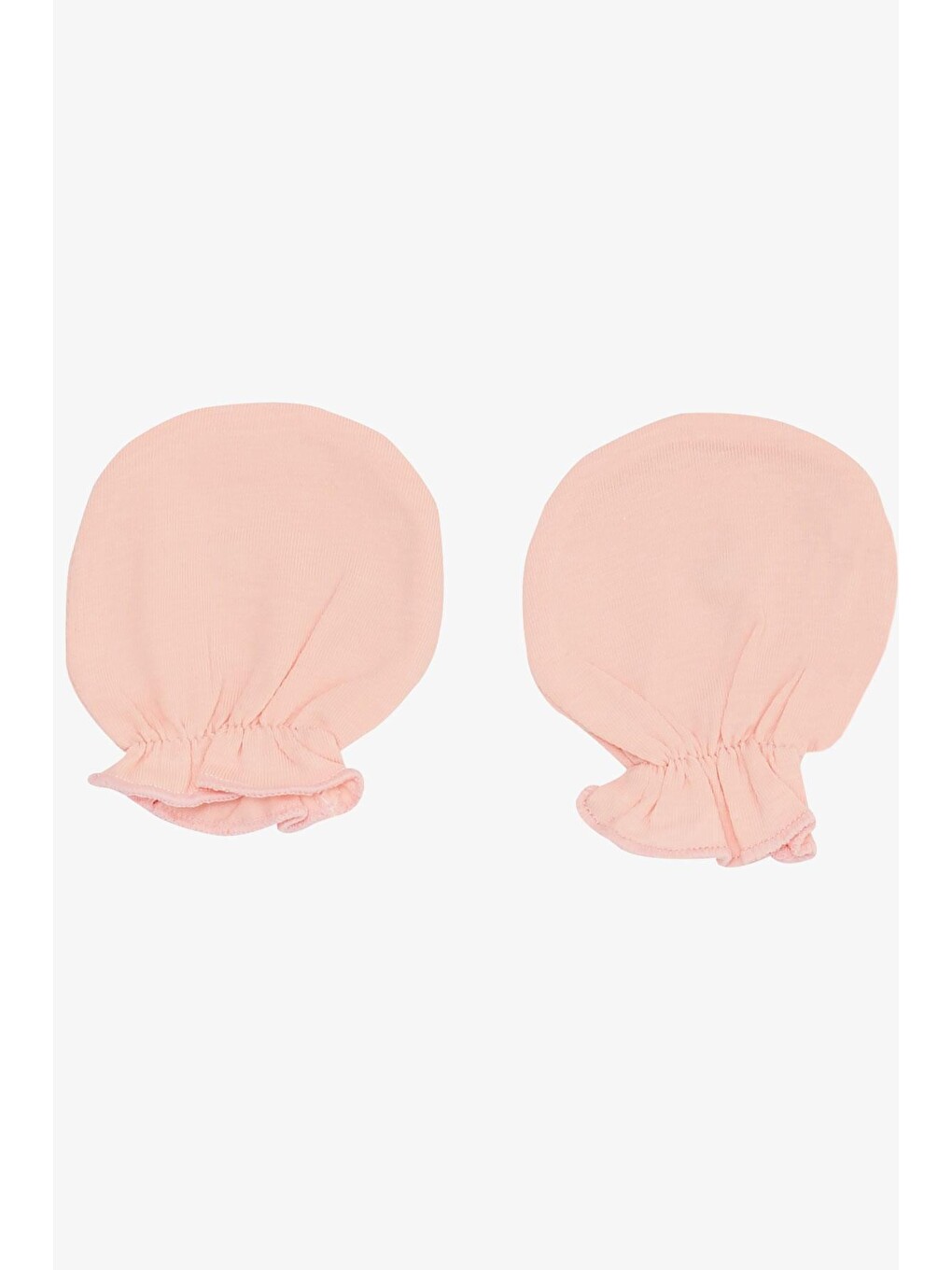 Pembe Yenidoğan Bebek Eldiveni Basic Standart Somon (7 X 9 Cm)