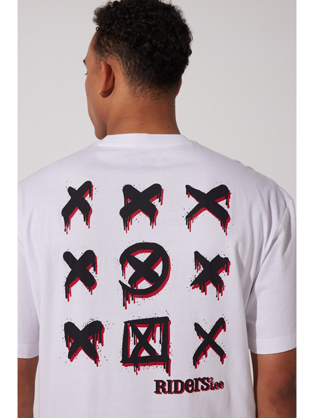Loose Fit %100 Pamuk Bisiklet Yaka Beyaz Tişört