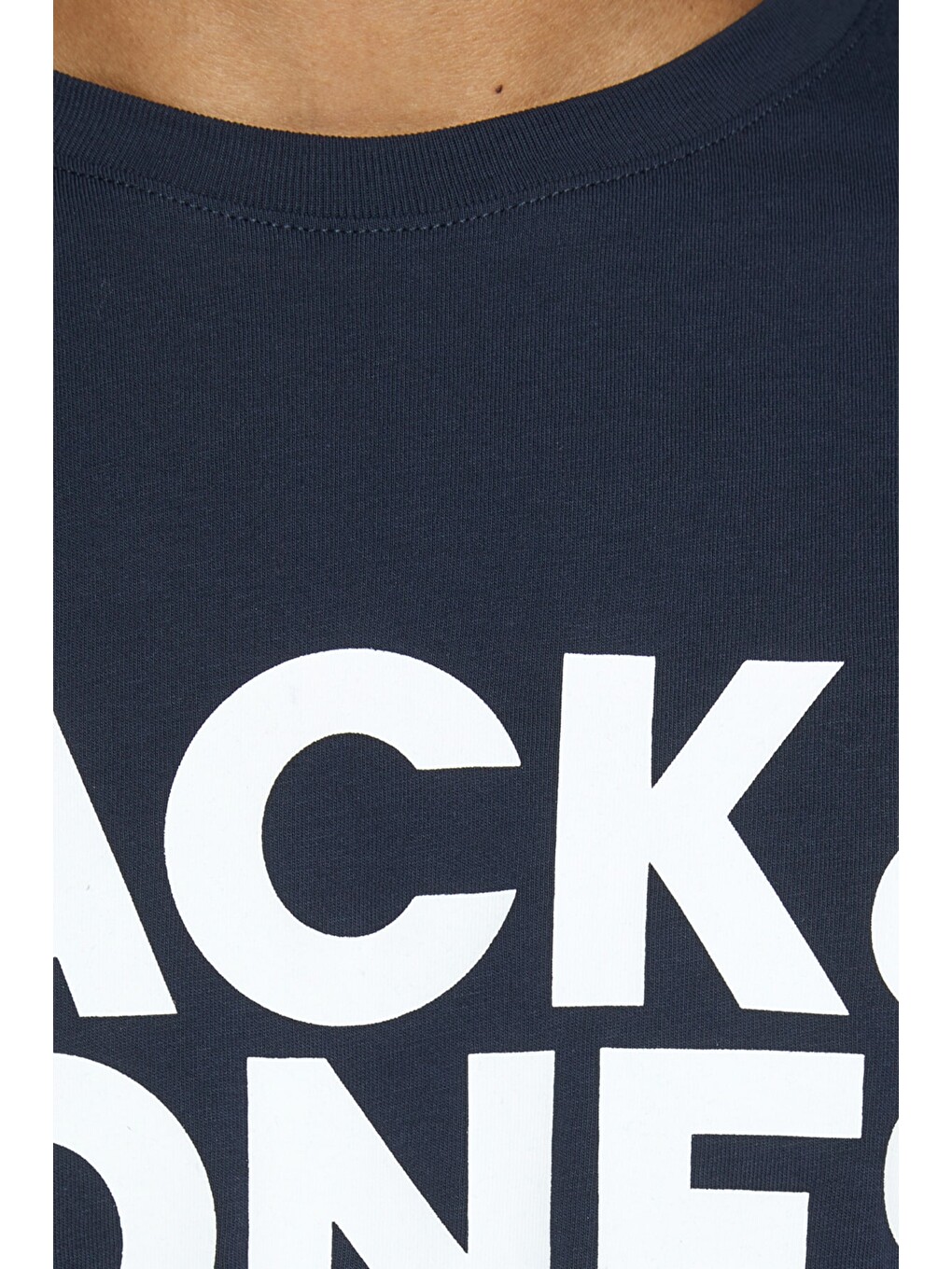 Lacivert Jjecorp Pamuklu Slim Fit Bisiklet Yaka Erkek T Shirt 12151955-3