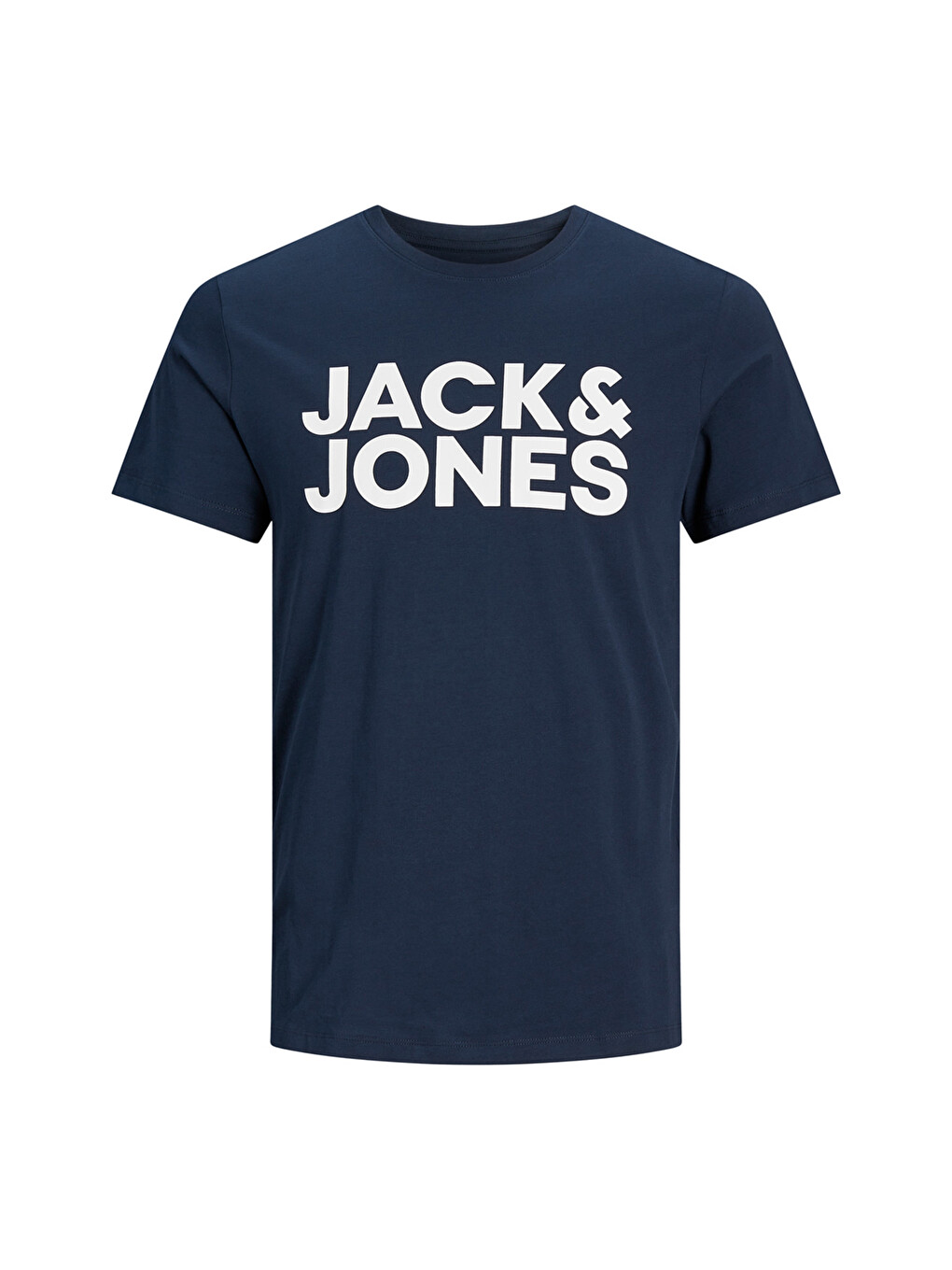 Lacivert Jjecorp Pamuklu Slim Fit Bisiklet Yaka Erkek T Shirt 12151955-5