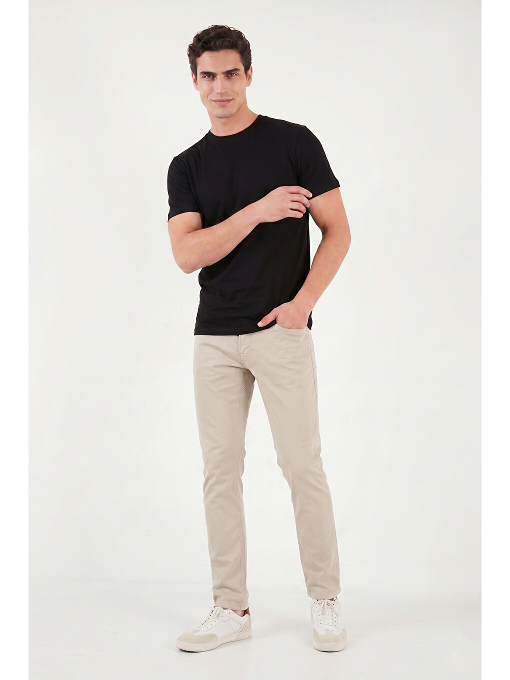 Bej Pamuklu Normal Kalıp Normal Bel Jeans 2211c67parma-2