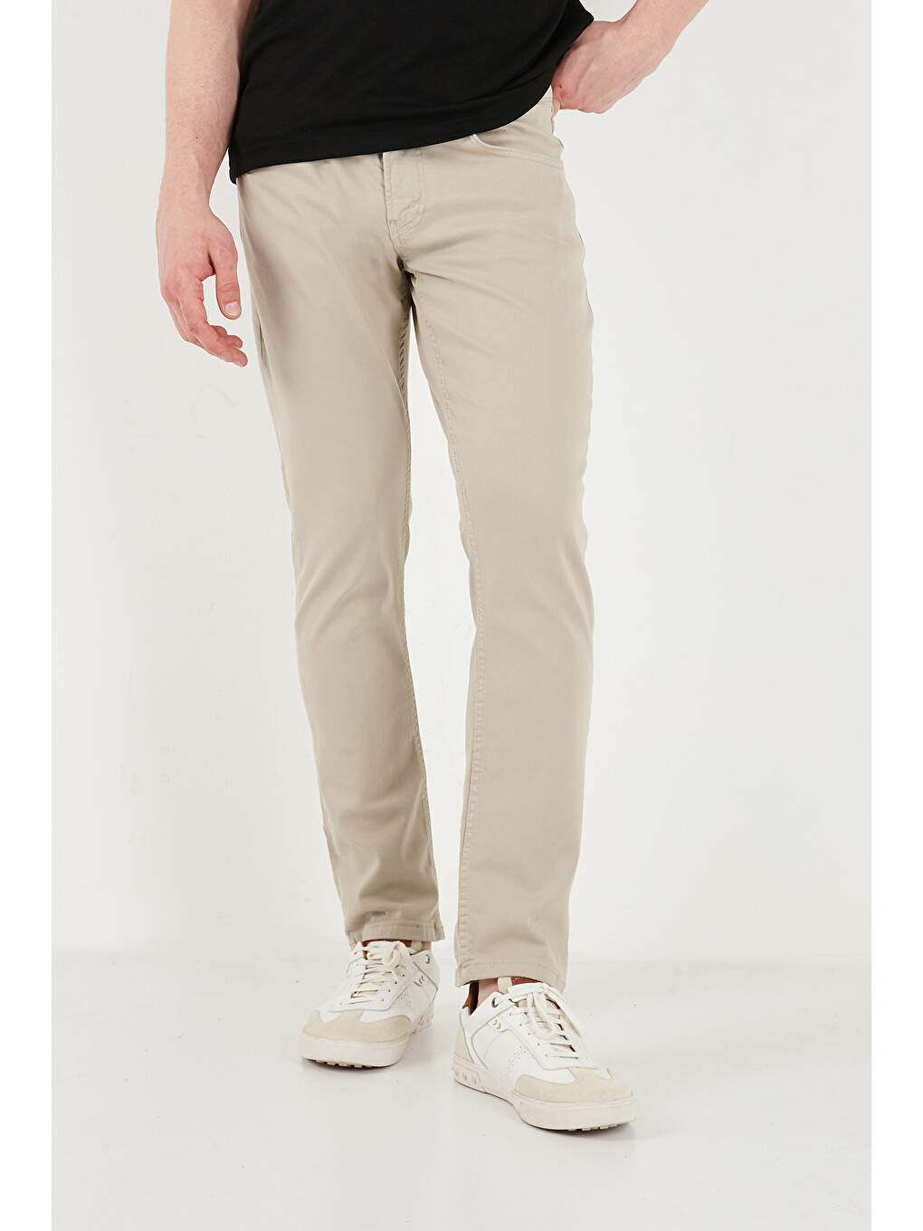 Bej Pamuklu Normal Kalıp Normal Bel Jeans 2211c67parma-4