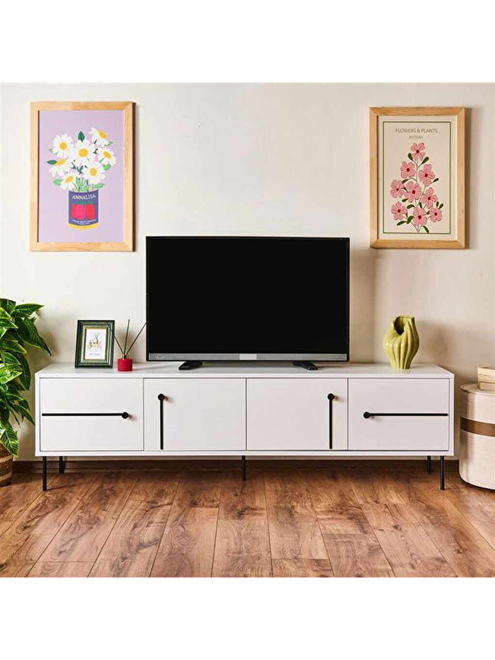 Modern Tv Ünitesi - Beyaz - 180 cm