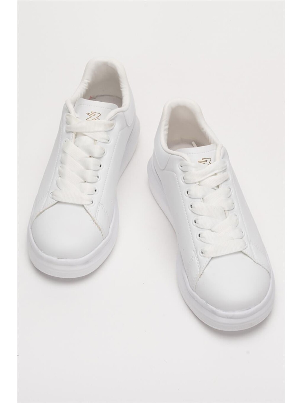 Unisex Yüksek Taban Günlük Spor Sneaker Ayakkabı Beyaz-5