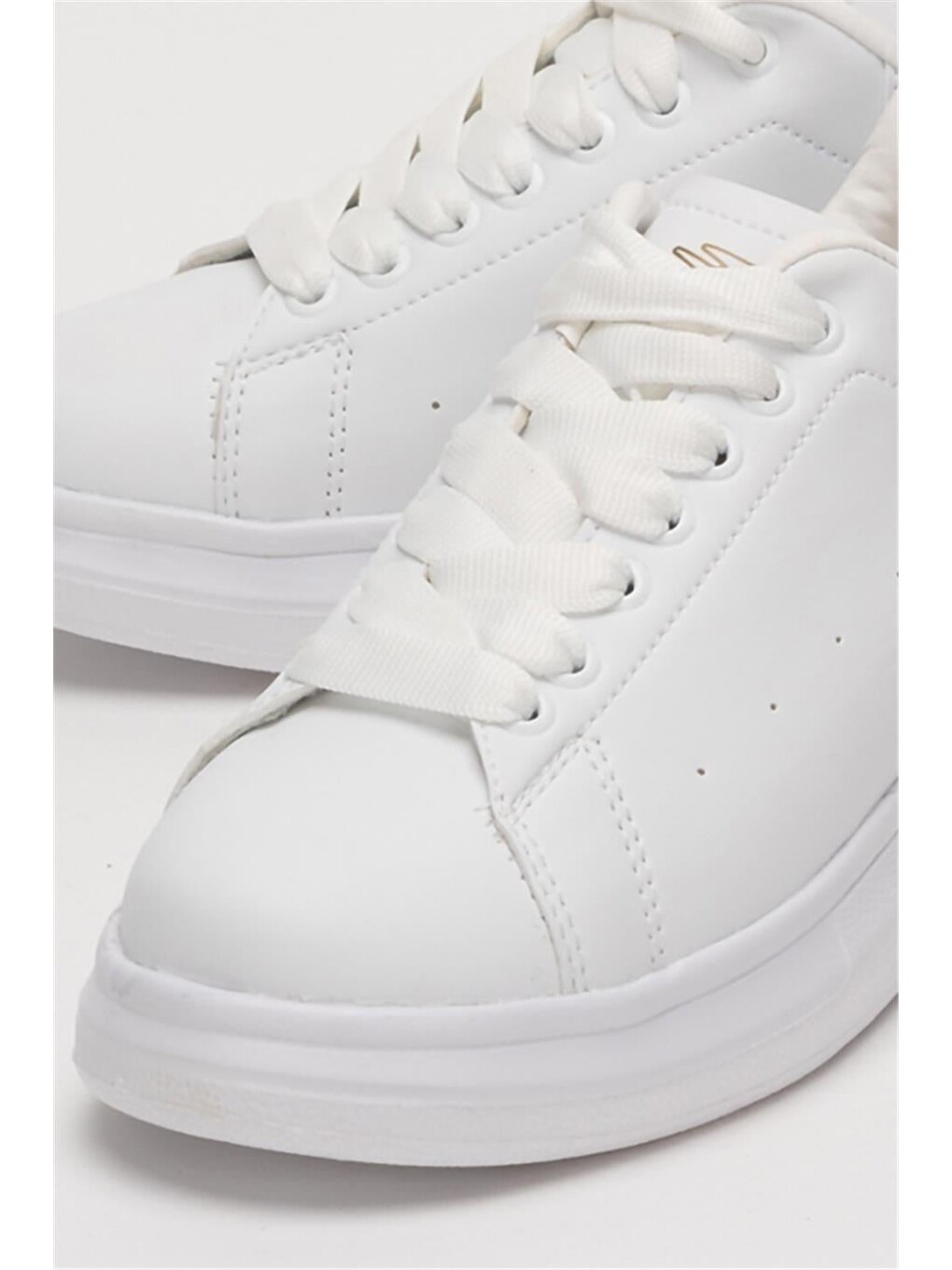 Unisex Yüksek Taban Günlük Spor Sneaker Ayakkabı Beyaz-4