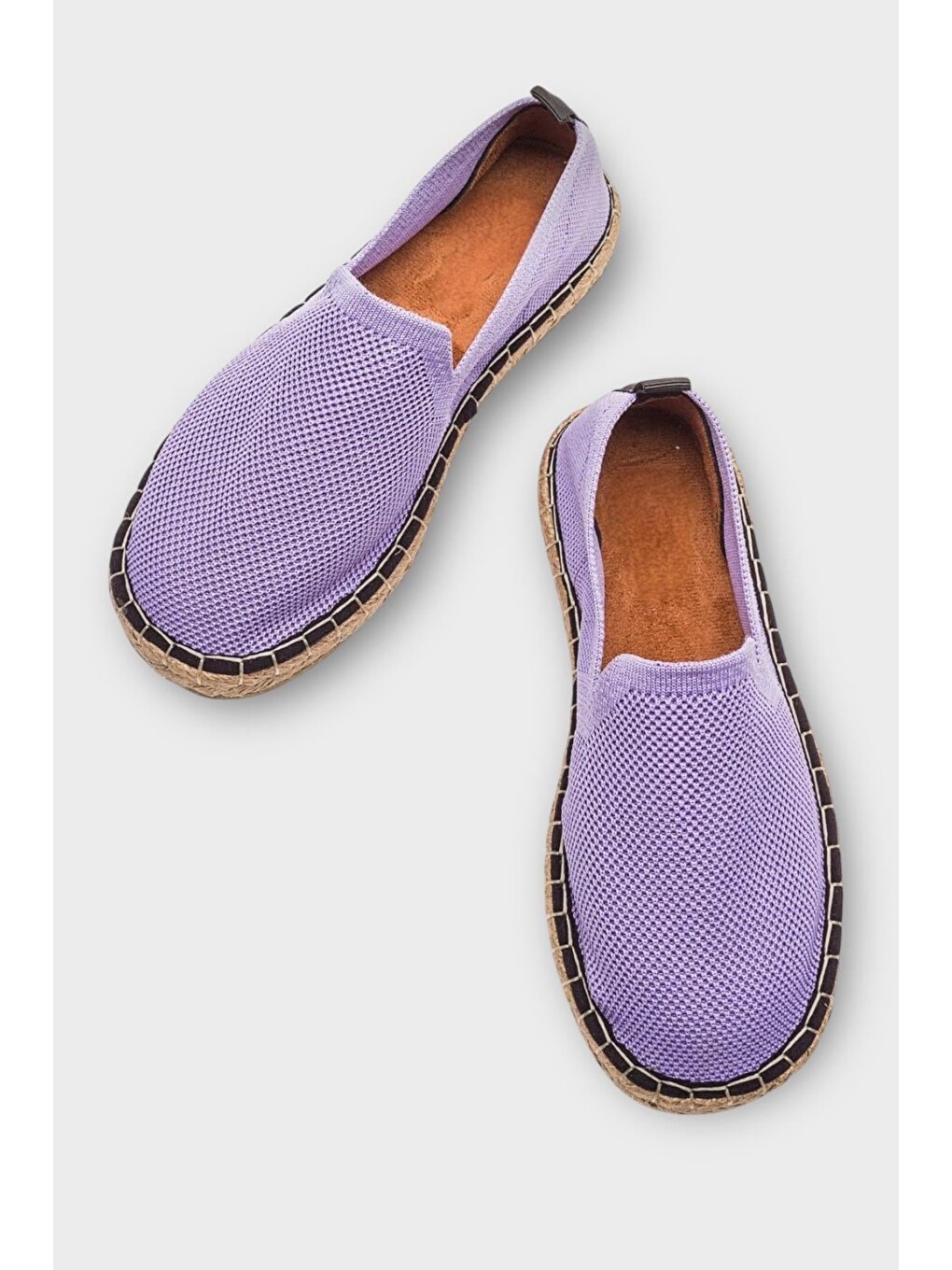 Unisex El Yapımı Triko Espadril Lila-2
