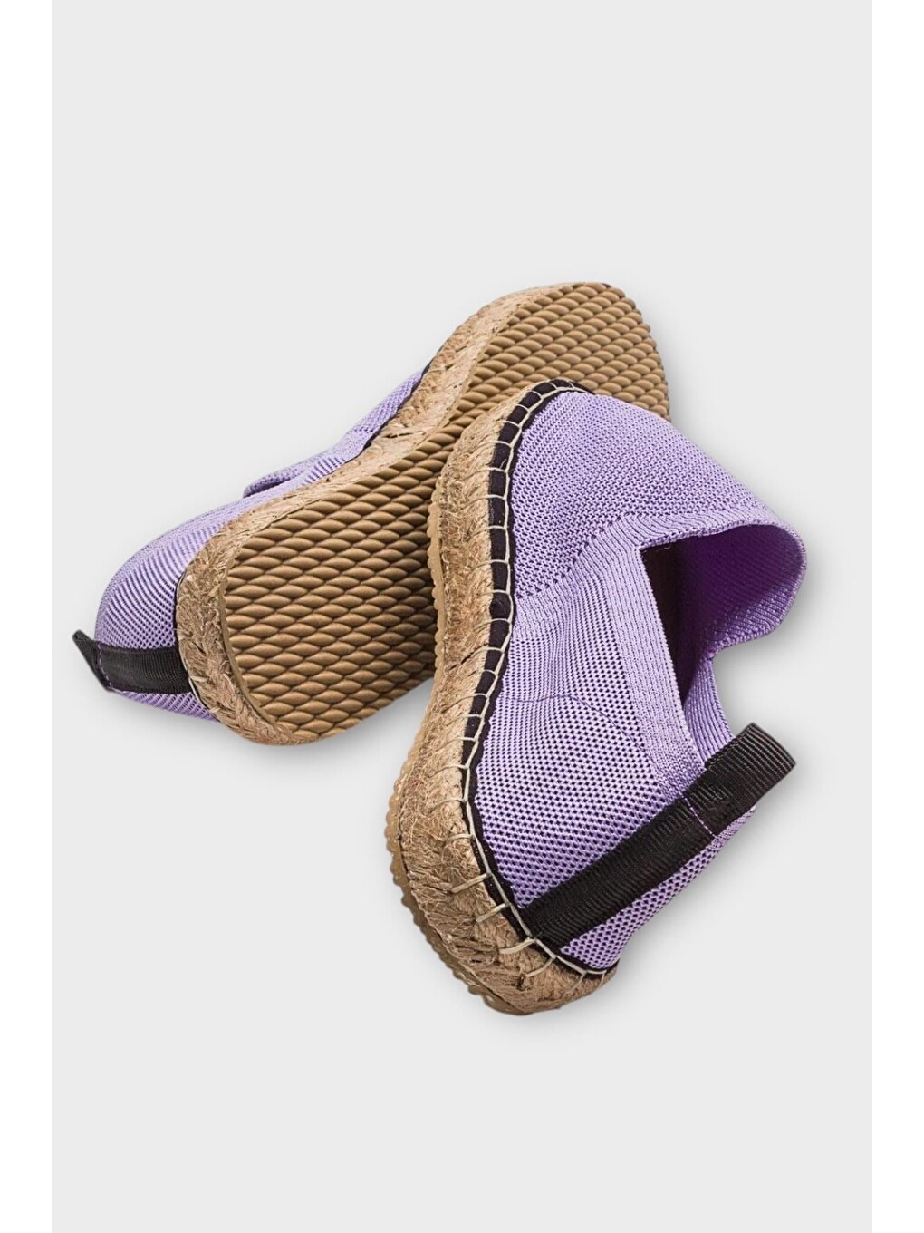 Unisex El Yapımı Triko Espadril Lila-4