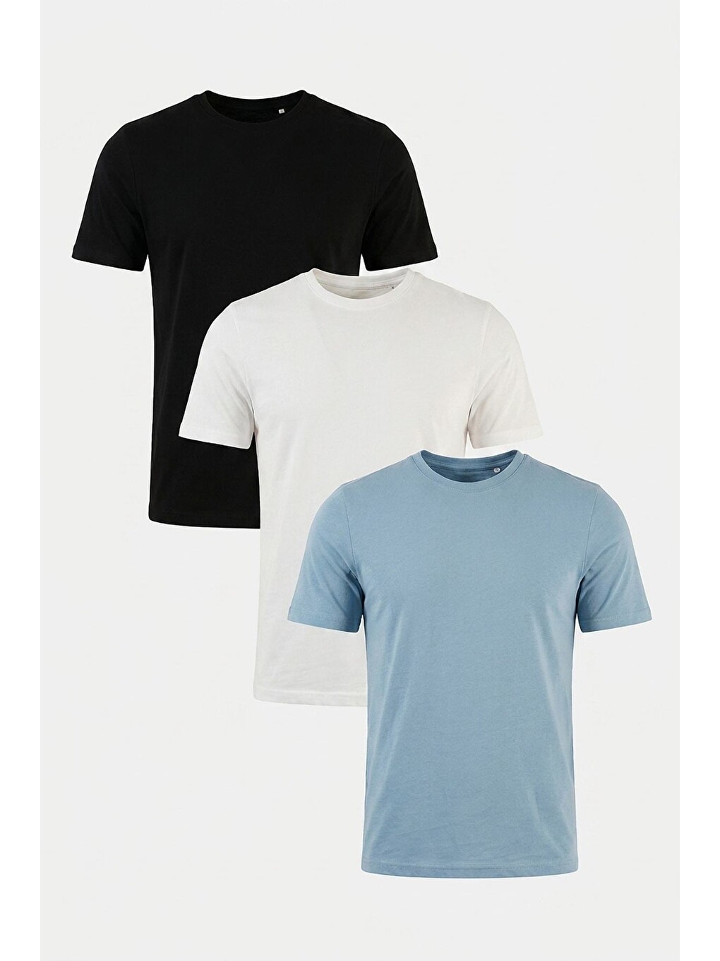 Lila Pamuklu Regular Fit Bisiklet Yaka 3'lü Paket T Shirt 59020204s3