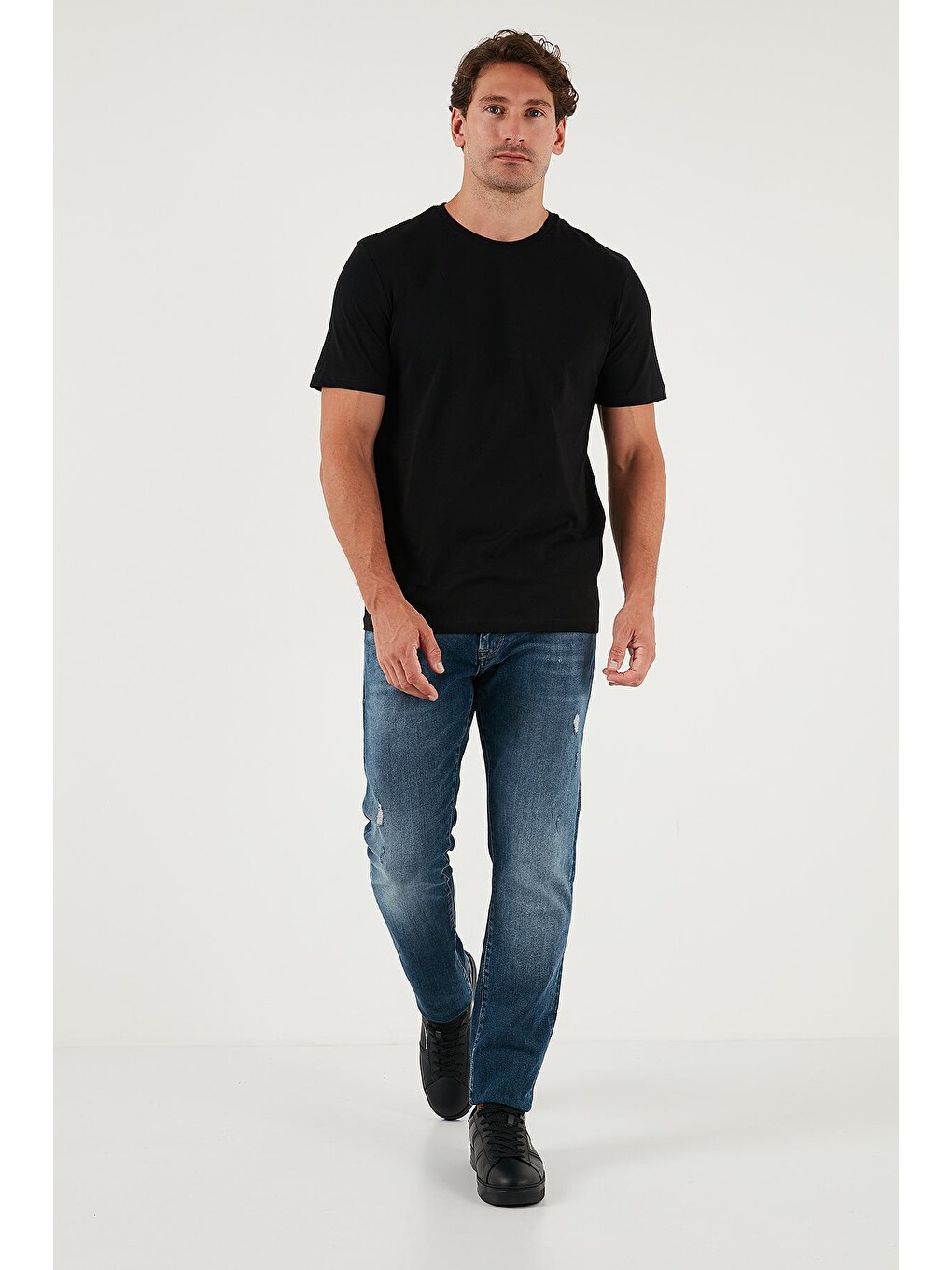 Lila Pamuklu Regular Fit Bisiklet Yaka 3'lü Paket T Shirt 59020204s3-1