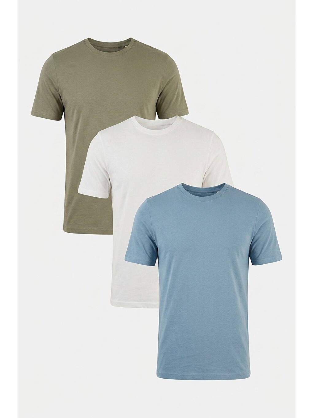 Lila Pamuklu Regular Fit Bisiklet Yaka 3'lü Paket T Shirt 59020204s3