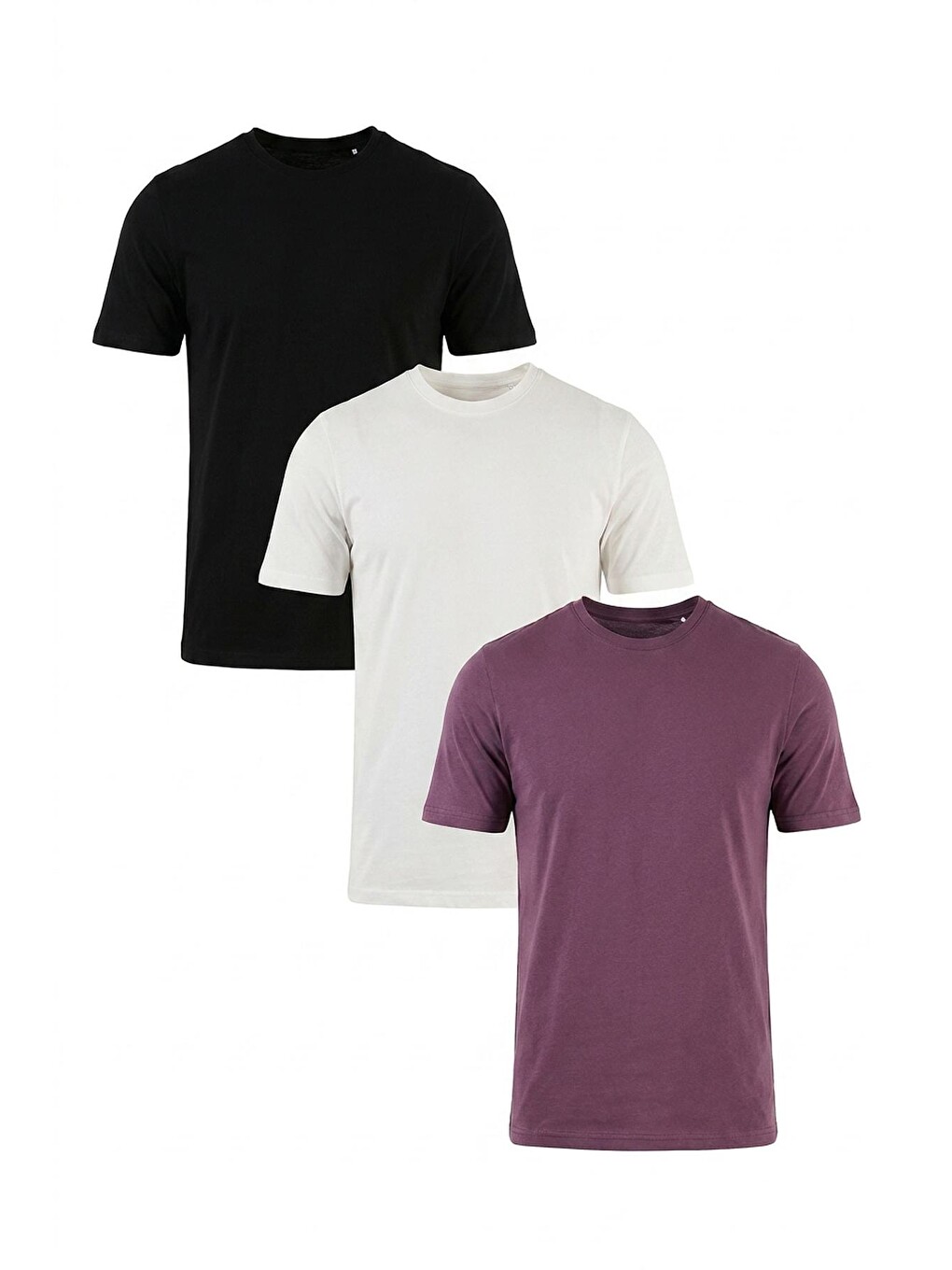 Siyah Pamuklu Regular Fit Bisiklet Yaka 3'lü Paket T Shirt 59020204s3