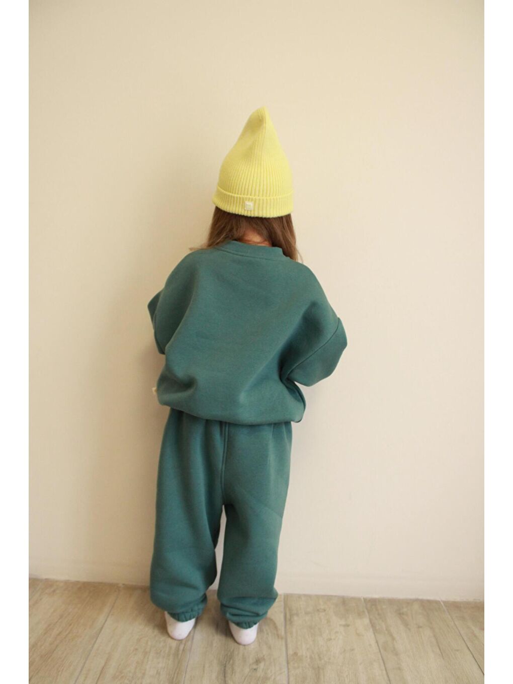 Yeşil Nefti Dağ Nakışlı Çocuk Alt Üst Takım-4