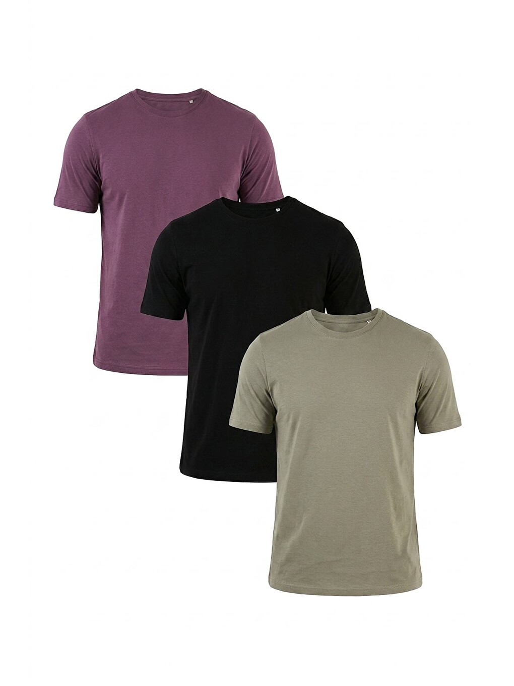 Siyah Pamuklu Regular Fit Bisiklet Yaka 3'lü Paket T Shirt 59020204s3