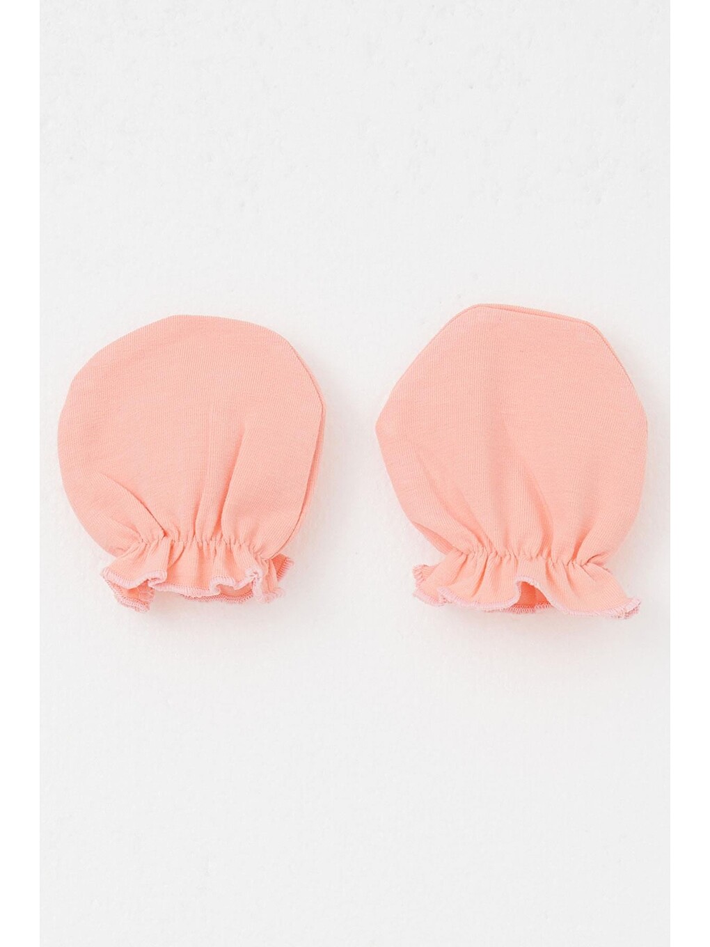 Pembe Yenidoğan Bebek Eldiven Basic Somon (7 X 9 Cm)-1