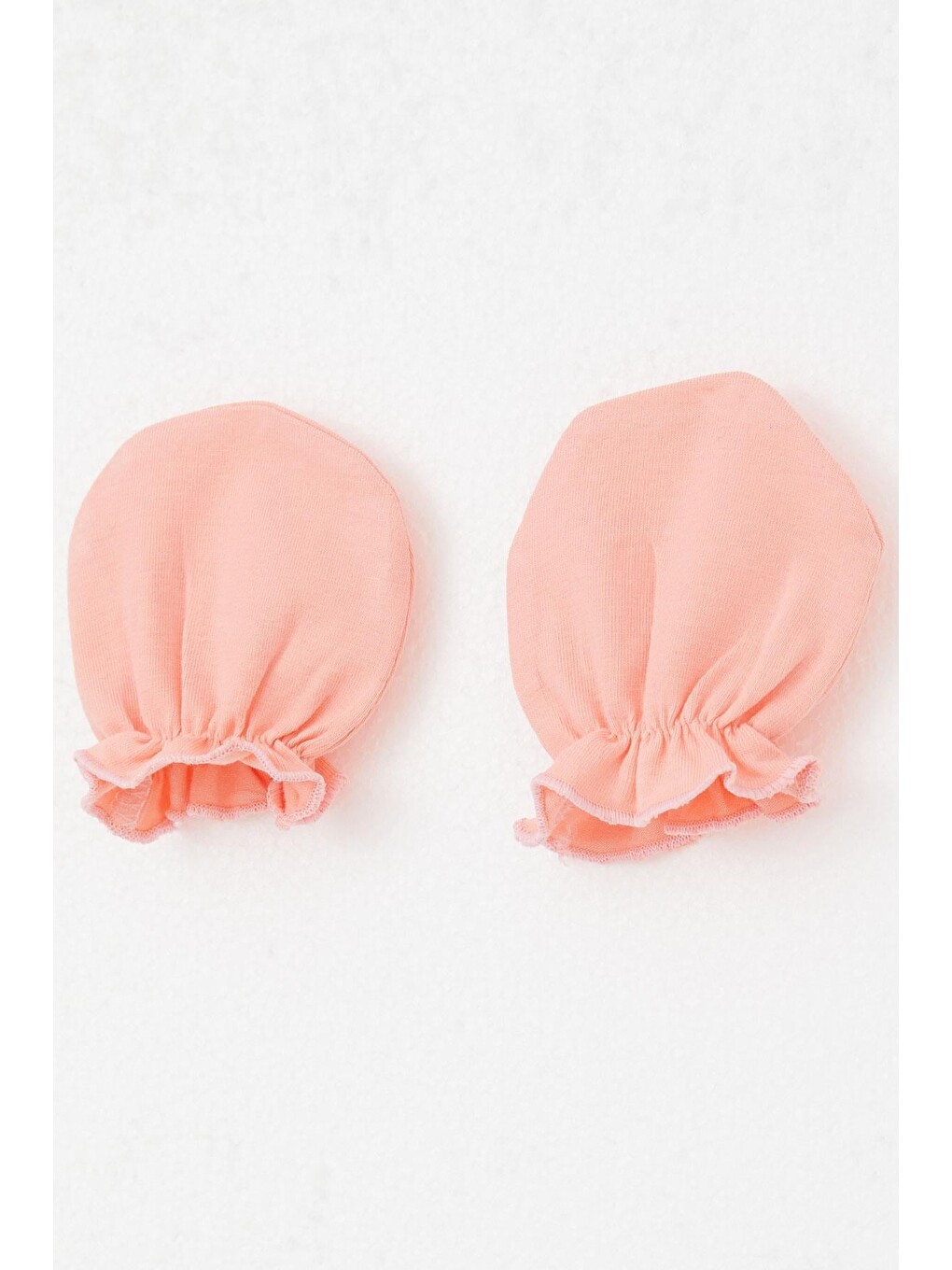 Pembe Yenidoğan Bebek Eldiven Basic Somon (7 X 9 Cm)-2