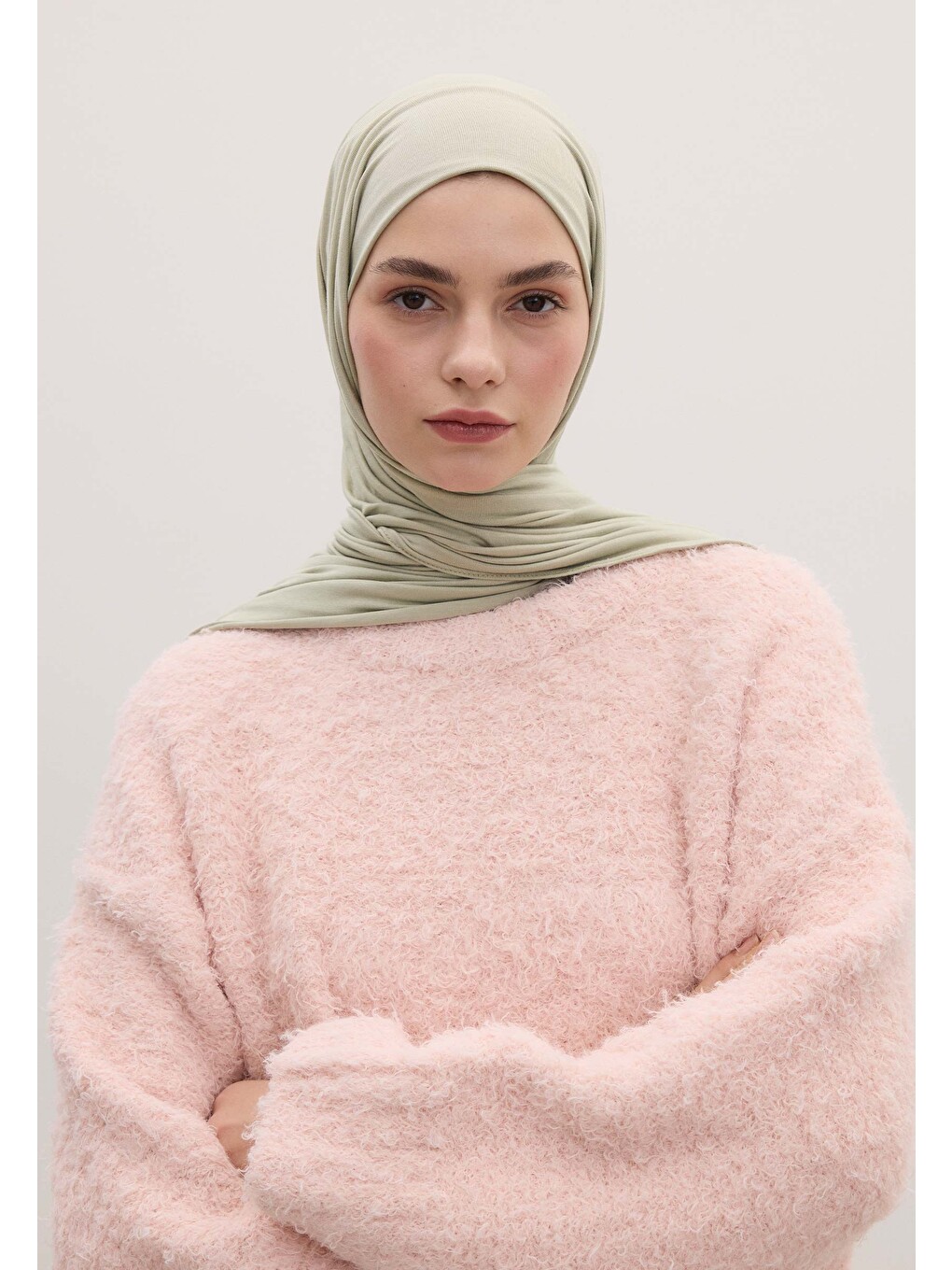 Bambu Penye Şal Pastel Yeşil-2