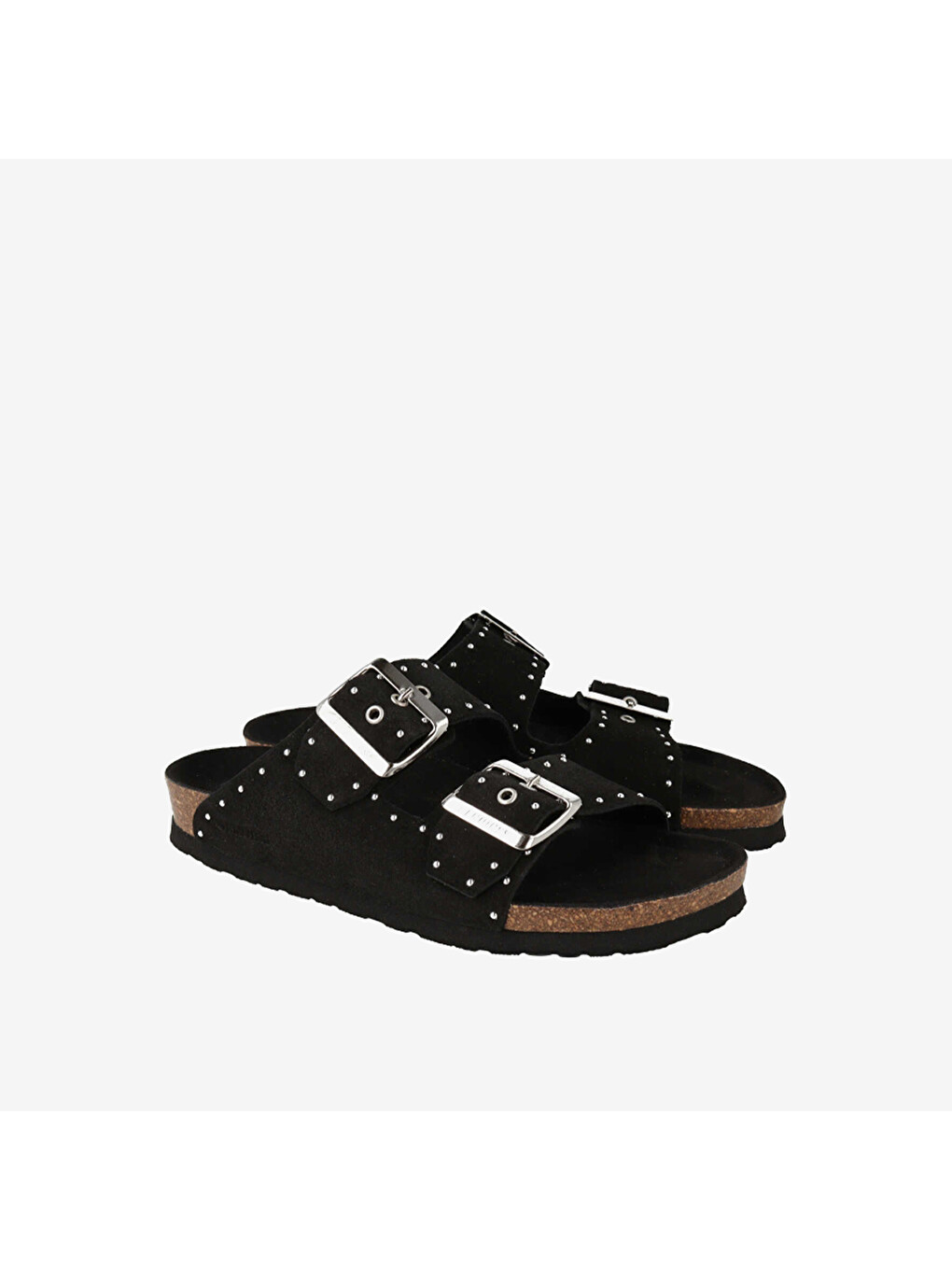 Siyah Kadın Terlik G105592 Honolulu Lead Velour Black-1