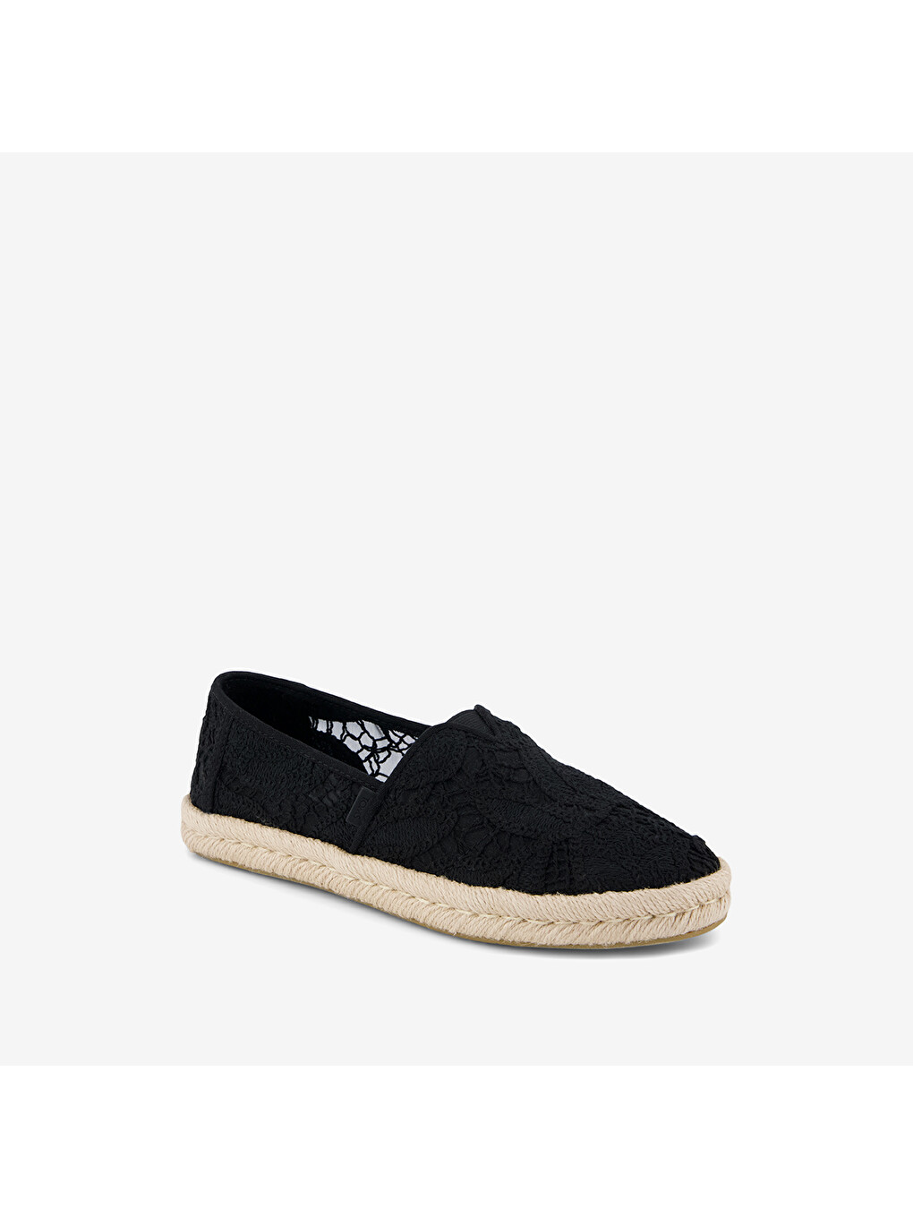 Siyah Kadın Espadril 10023030 10023026 Alpargata Rope 2.0 Floral Crochet-1