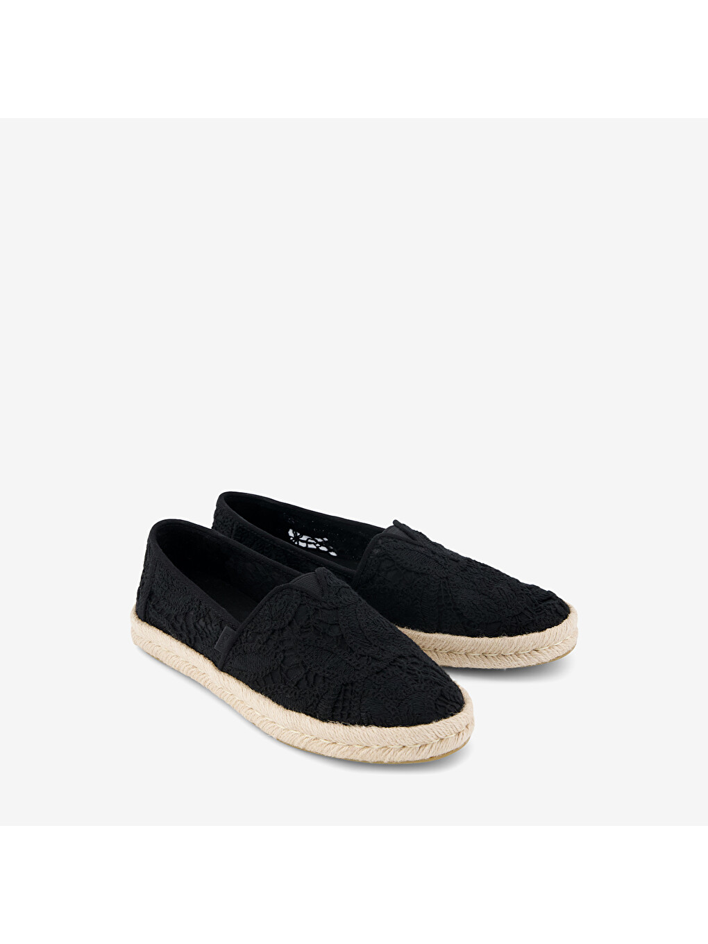 Siyah Kadın Espadril 10023030 10023026 Alpargata Rope 2.0 Floral Crochet-3