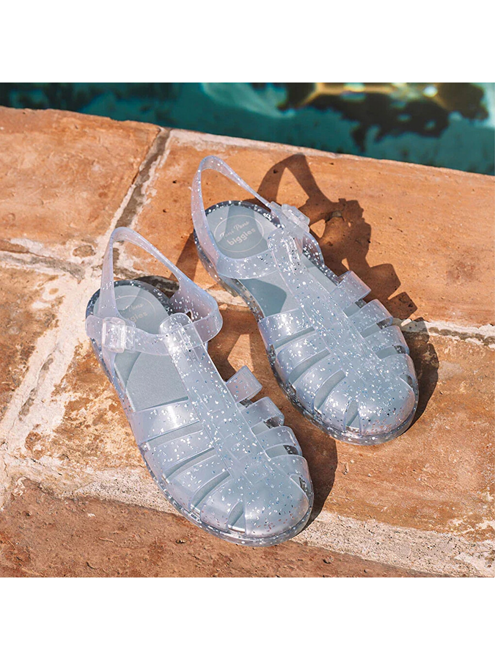 Beyaz Kadın Sandalet Cala Waterproof Jelly Sandals Wıth Glıtter-3