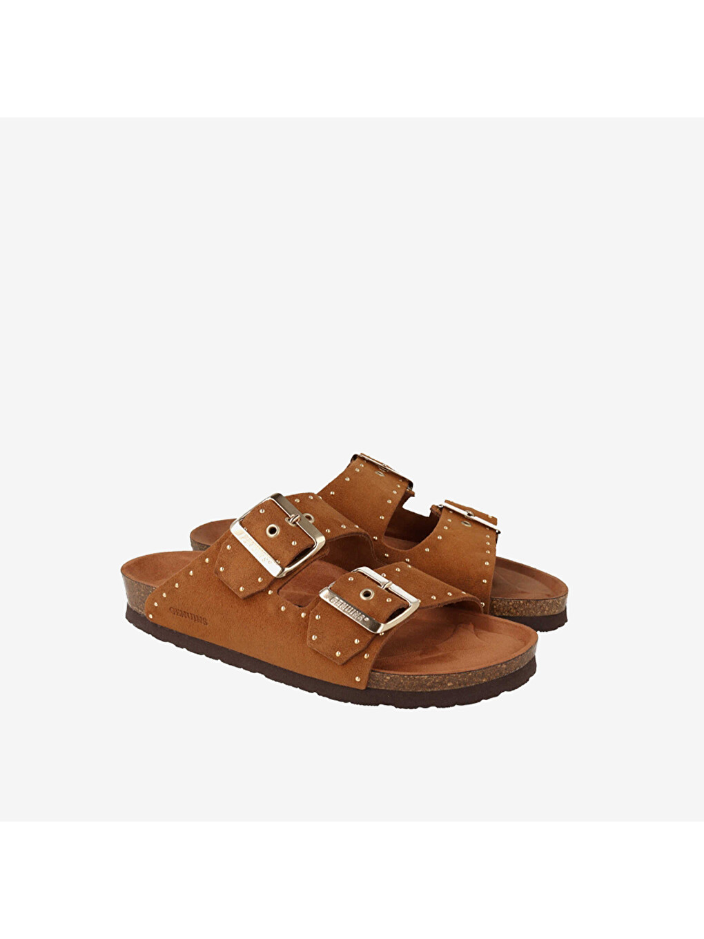 Kahverengi Kadın Terlik G105593 Honolulu Lead Velour Mandorla-1