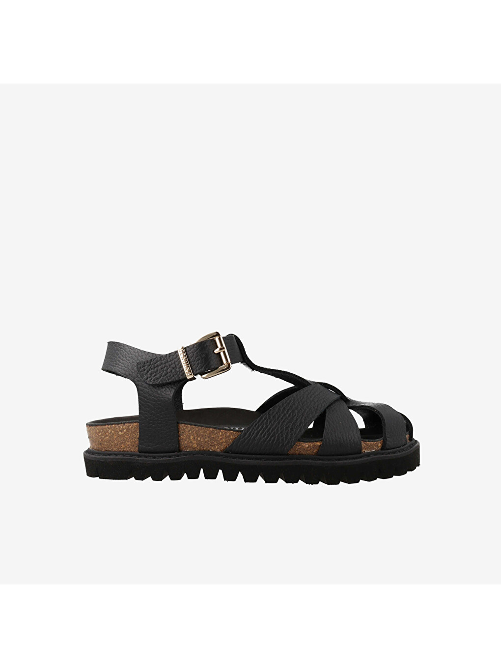 Siyah Kadın Sandalet G106775 Howea Embossed Leather Dark